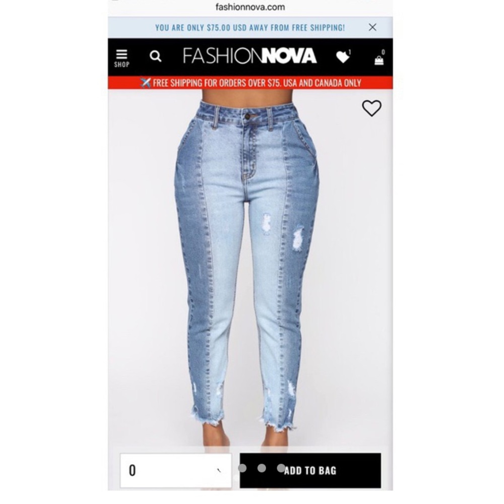 FashionNova Light wash Boyfriend Jeans